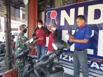Babinsa 10/Selomerto Sampekan Himbauan Penerapan Prokes